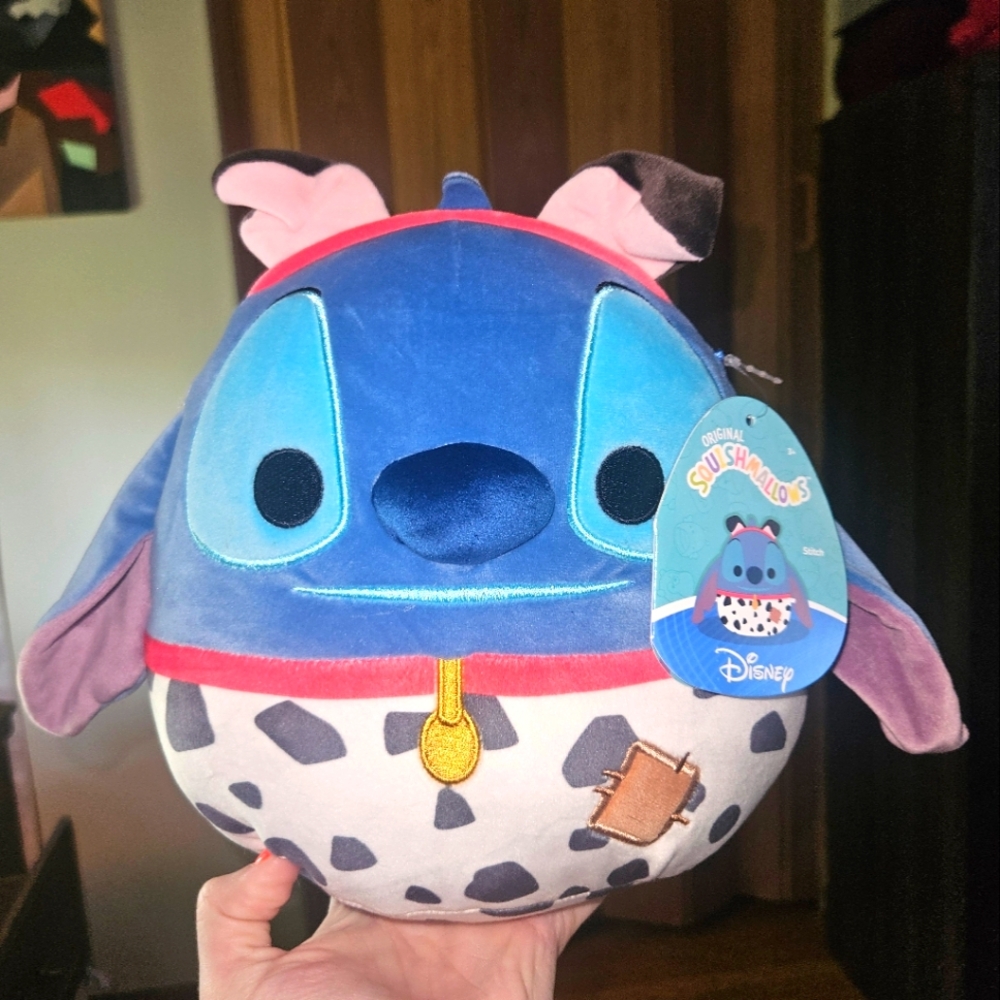 NWT Stitch In Dalmatian Costume Disney Lilo & Stitch Squishmallow 8"